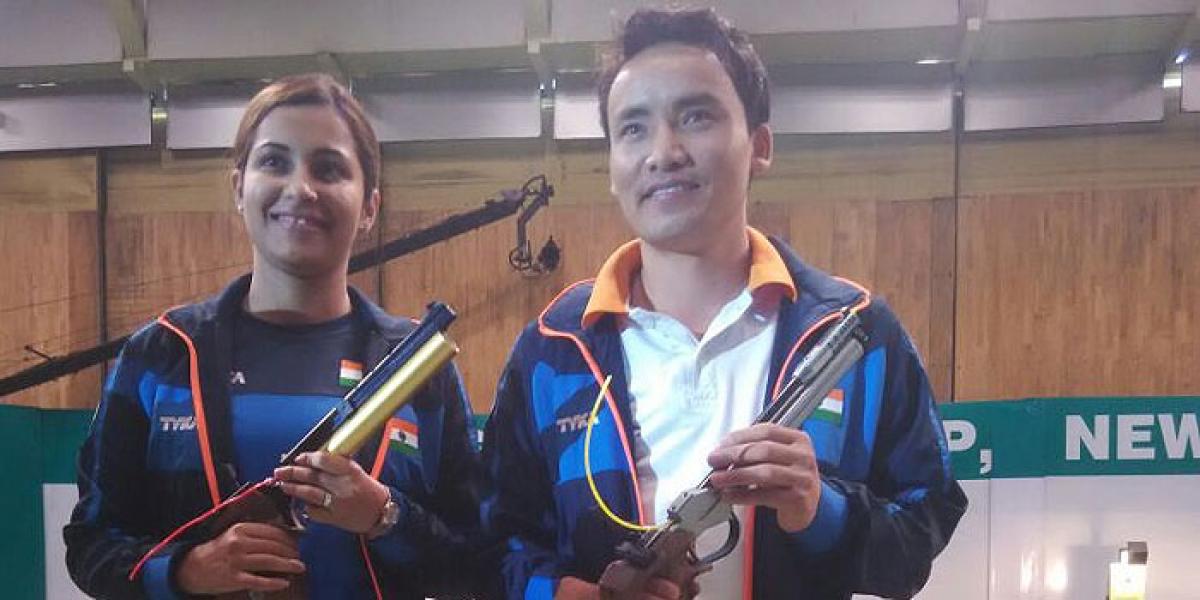 ISSF World Cup: Jitu-Heena pair wins mixed event for 10m air pistol